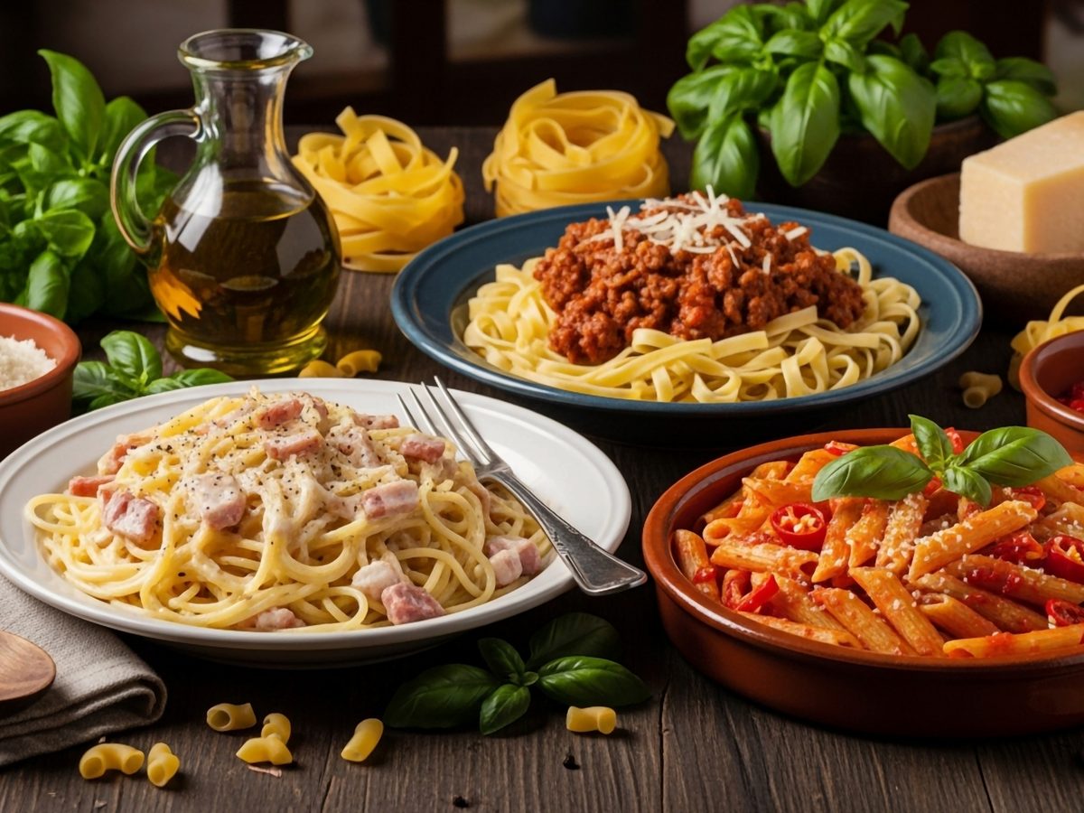 A hearty pasta main dish