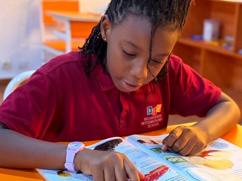 A BrightSteps student reading