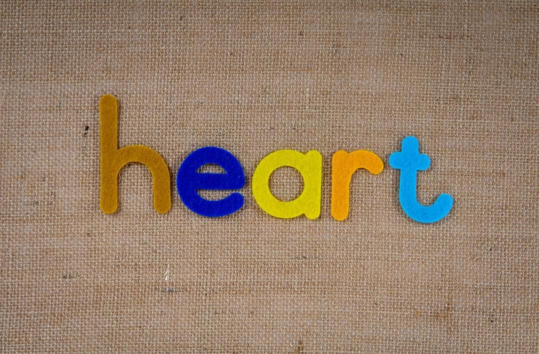 Felt letters spelling heart, representing Social Emotional Learning