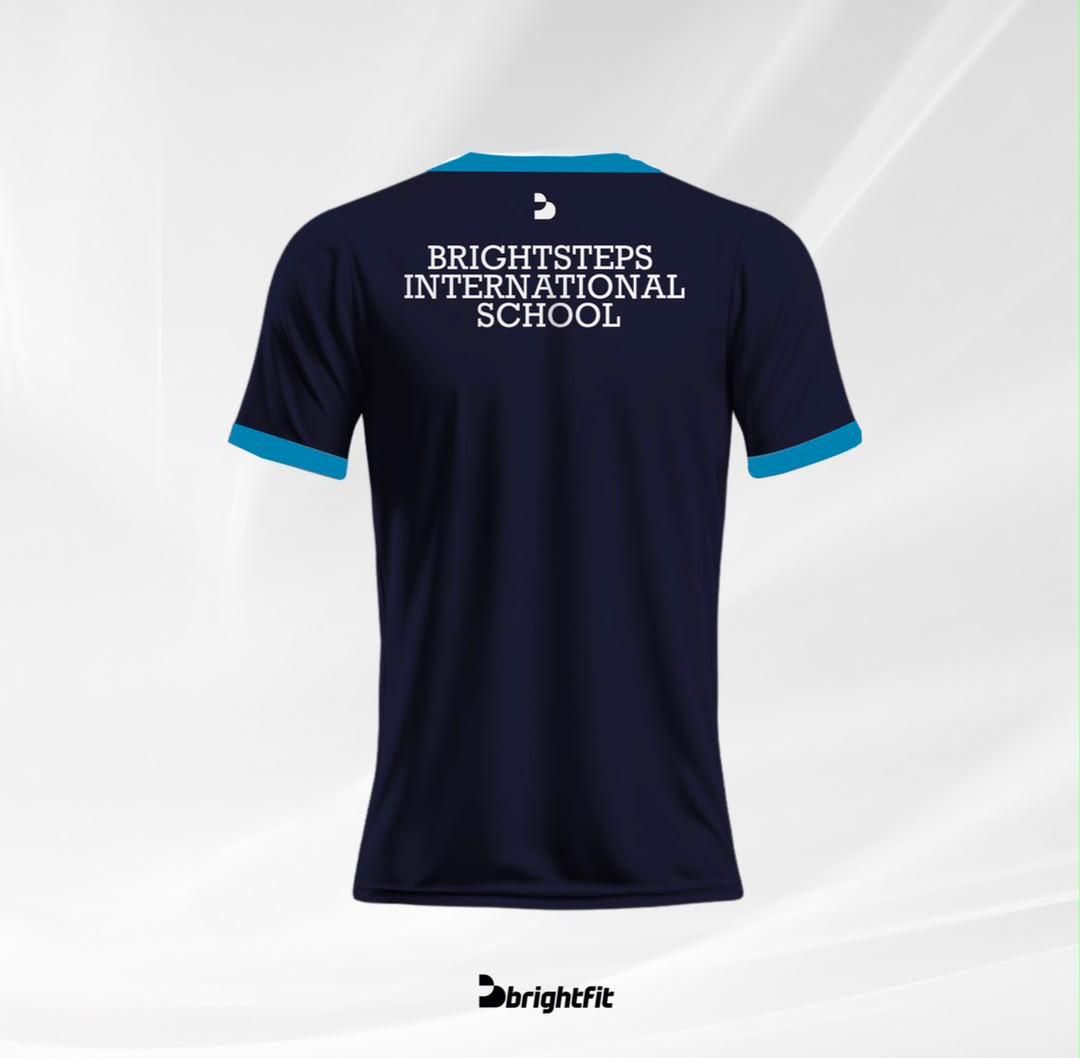 BrightSteps PE jersey, teal trim, back view