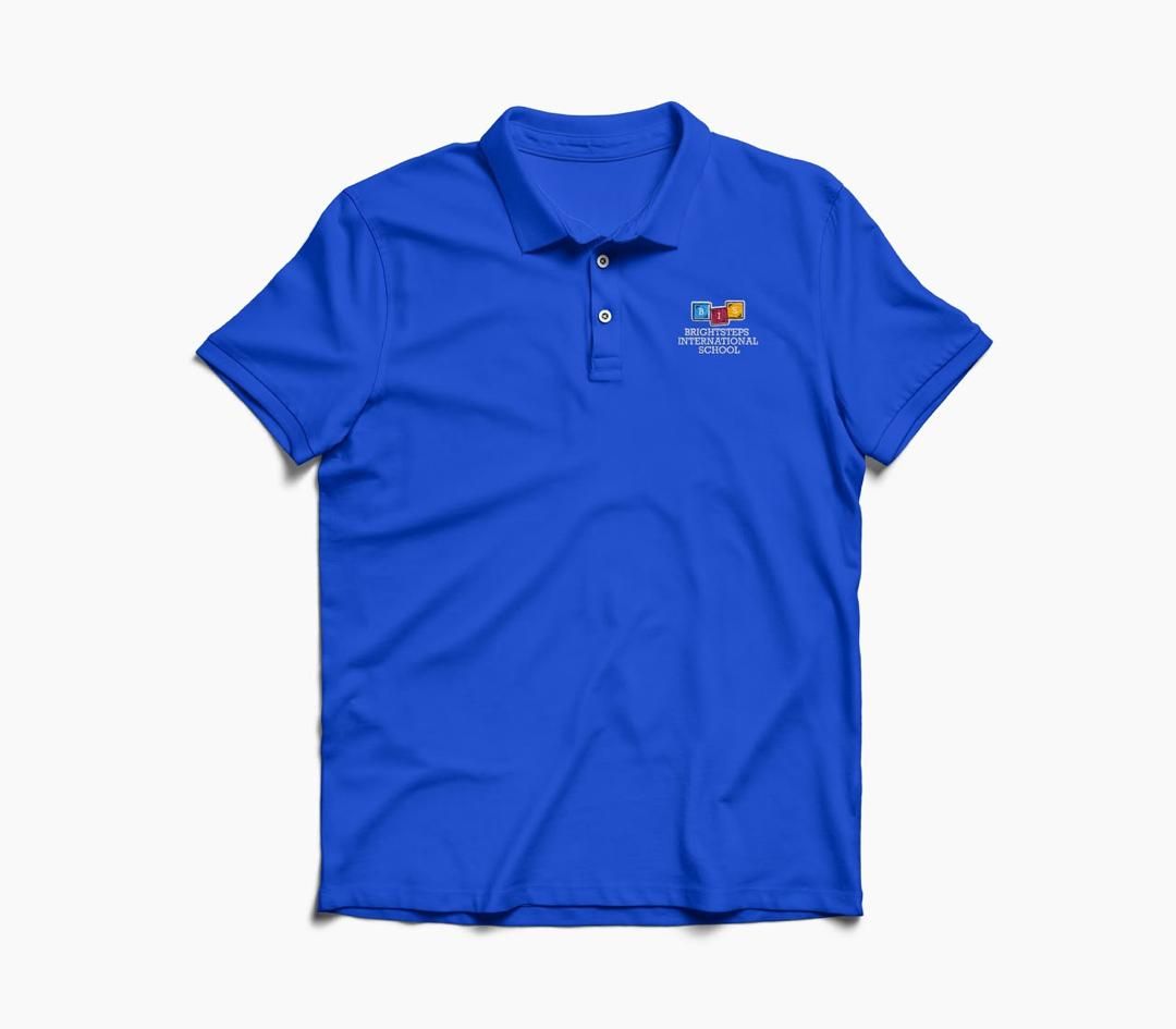 BrightSteps blue school polo shirt