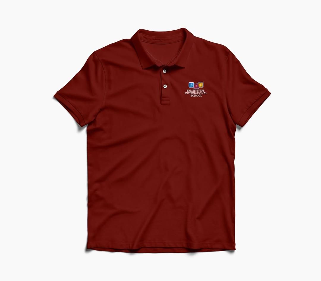 BrightSteps maroon school polo shirt