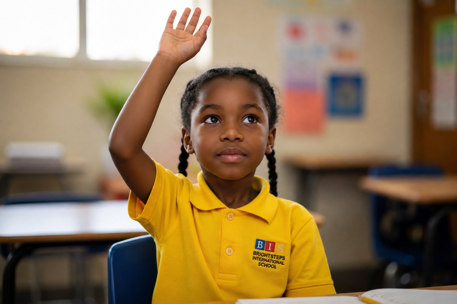 A BrightSteps student engaged in class