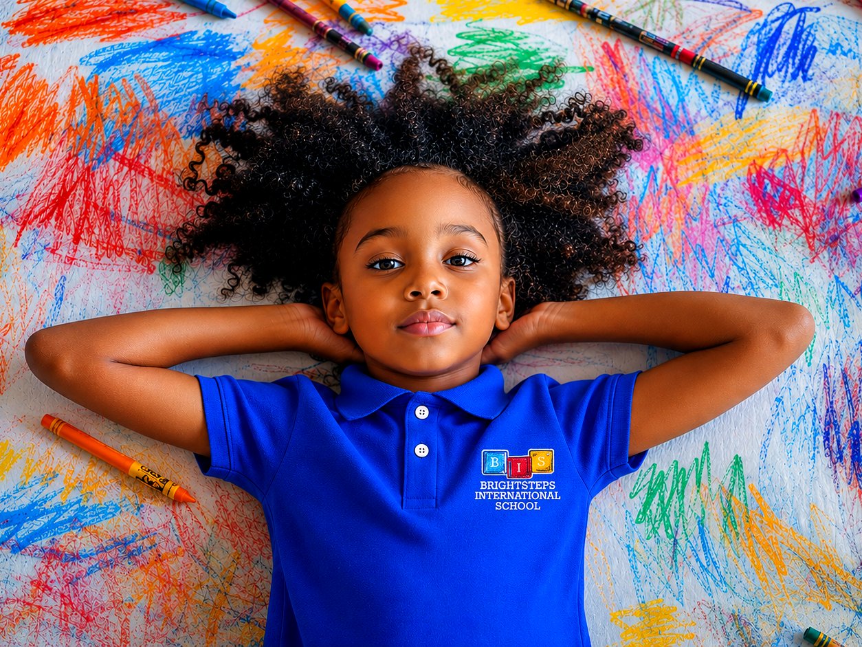 A BrightSteps student in uniform