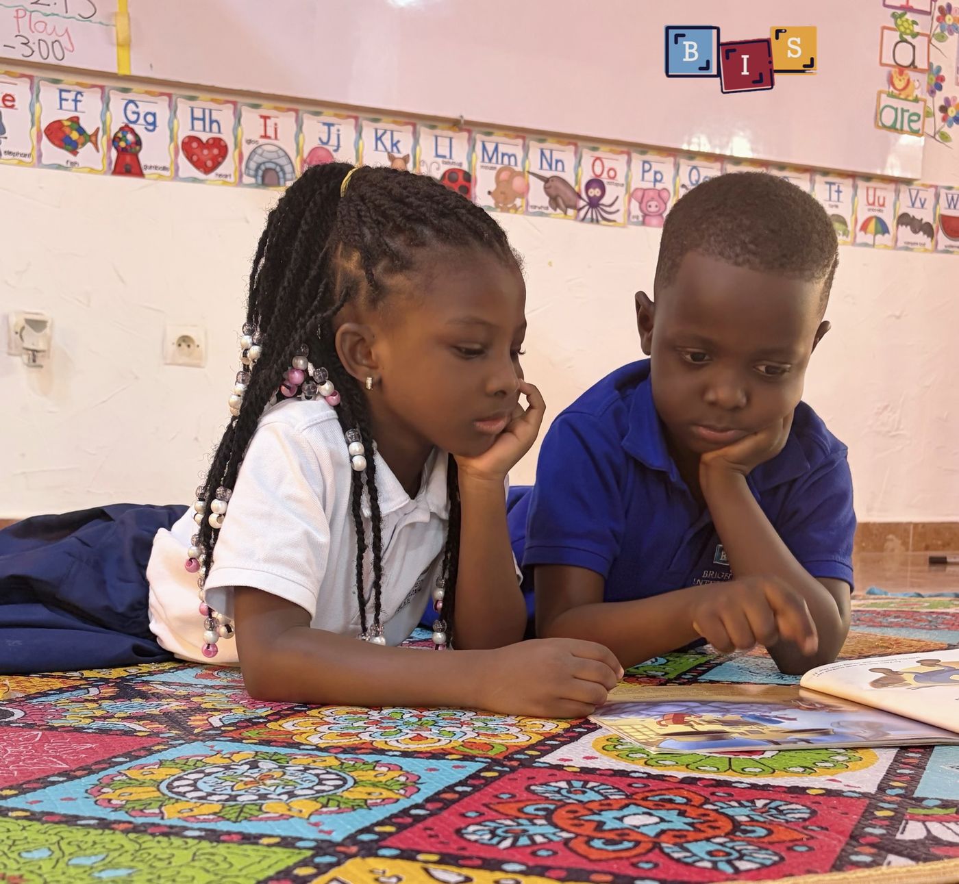 Early Childhood Center students reading together