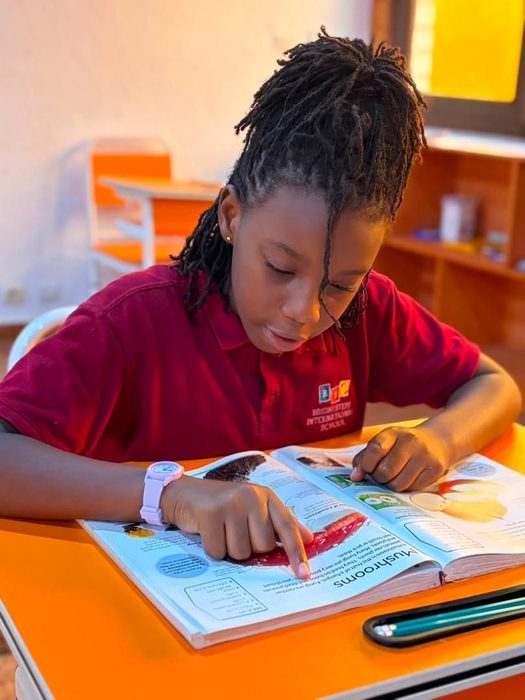 A BrightSteps student reading with focus and confidence