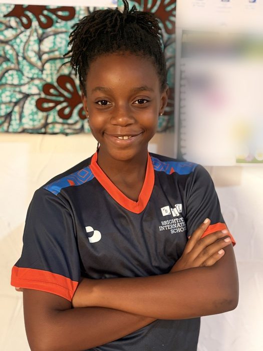 A confident BrightSteps Middle School student